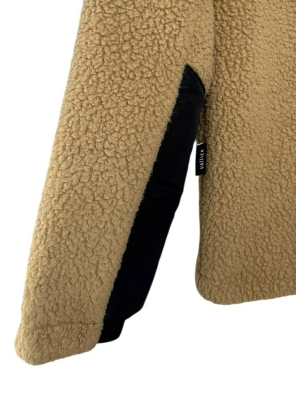 Vallier Polartec Fleece Sherpa Sweater Jacket Men's Size Small Tan Black